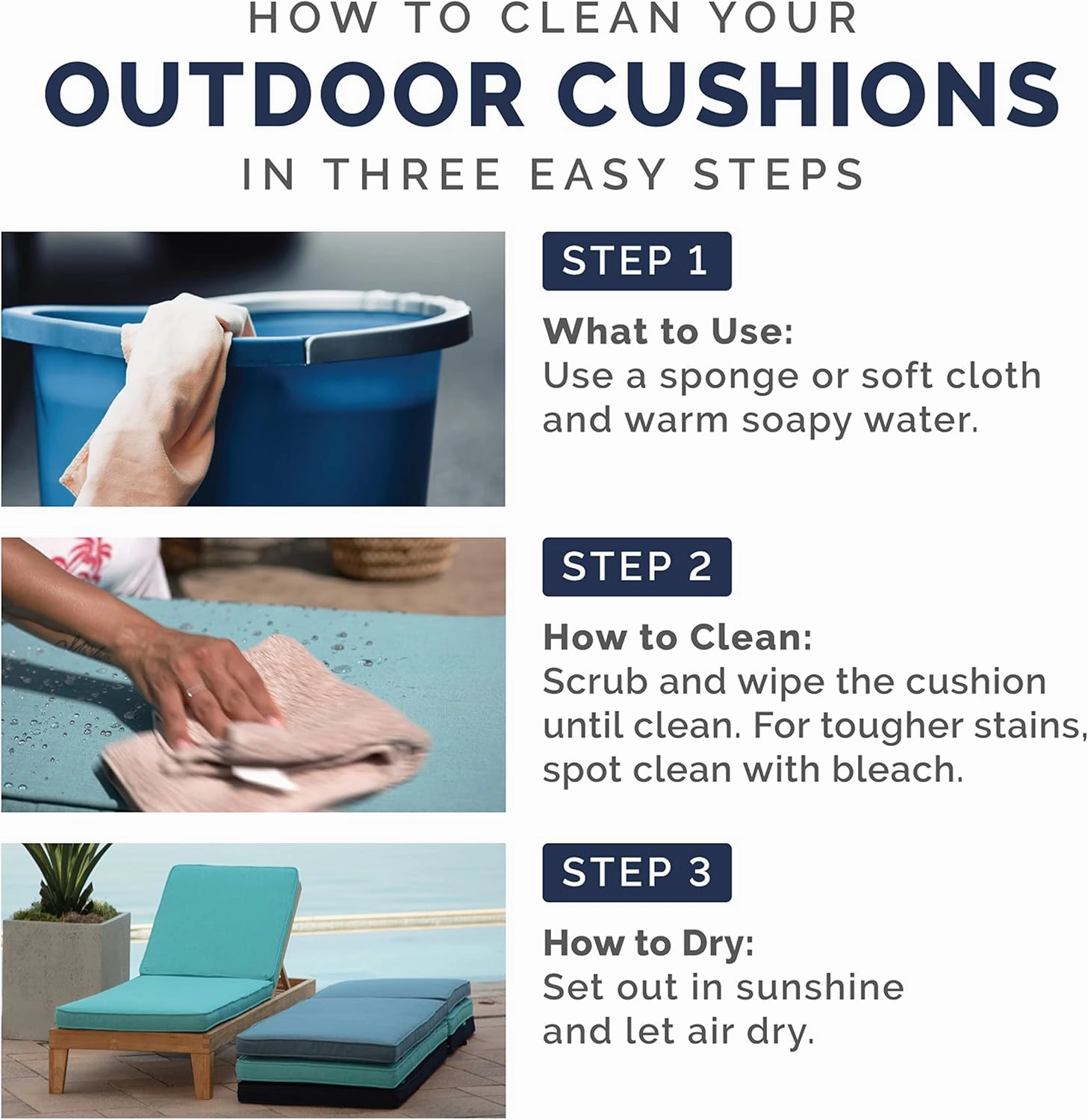 Arden Outdoor Loveseat Cushion Set, 48 x 24, Water Repellent, Fade Resistant, Cushion Set for Couch, Bench, and Swing 48 x 24, Black Cabana Stripe