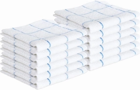 Arkwright Dish Towels for Kitchen - (Pack of 12) Soft, 100% Cotton Terry Dishcloths, Highly Absorbent & Quick Dry, Washcloths for Washing, Drying, and Cleaning Dishes, 12 x 12 in, Blue