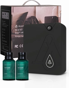 AromaPlan Smart Scent Air Machine for Home   2 Fragrances– Smart Cold Air Technology, Hotel Collection Diffuser, Waterless Whole House Scent Diffuser with Top Picks Fragrance Kit, Black