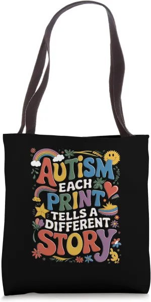 Autism Print Quote Inclusion Awareness Tote Bag
