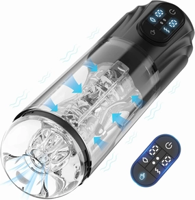 Automatic Sucking Masturbator Sex Toys - Upgraded Male Masturbators Cup with 10 Vibrating & Suction Modes, Hands Free Blowjob Adult Sex Toy Stroker Pocket Pussy with 3D Textured for Men Penis Pumps