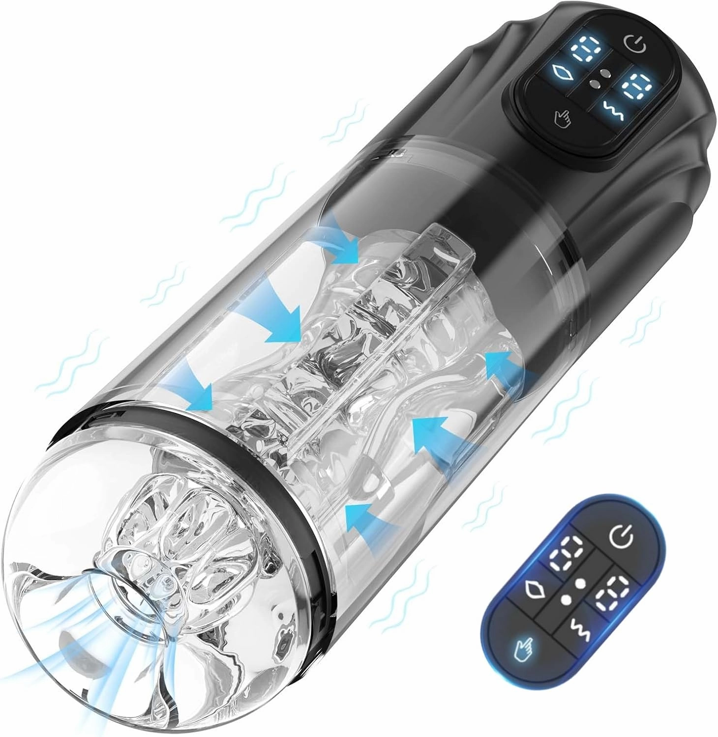 Automatic Sucking Masturbator Sex Toys - Upgraded Male Masturbators Cup with 10 Vibrating & Suction Modes, Hands Free Blowjob Adult Sex Toy Stroker Pocket Pussy with 3D Textured for Men Penis Pumps