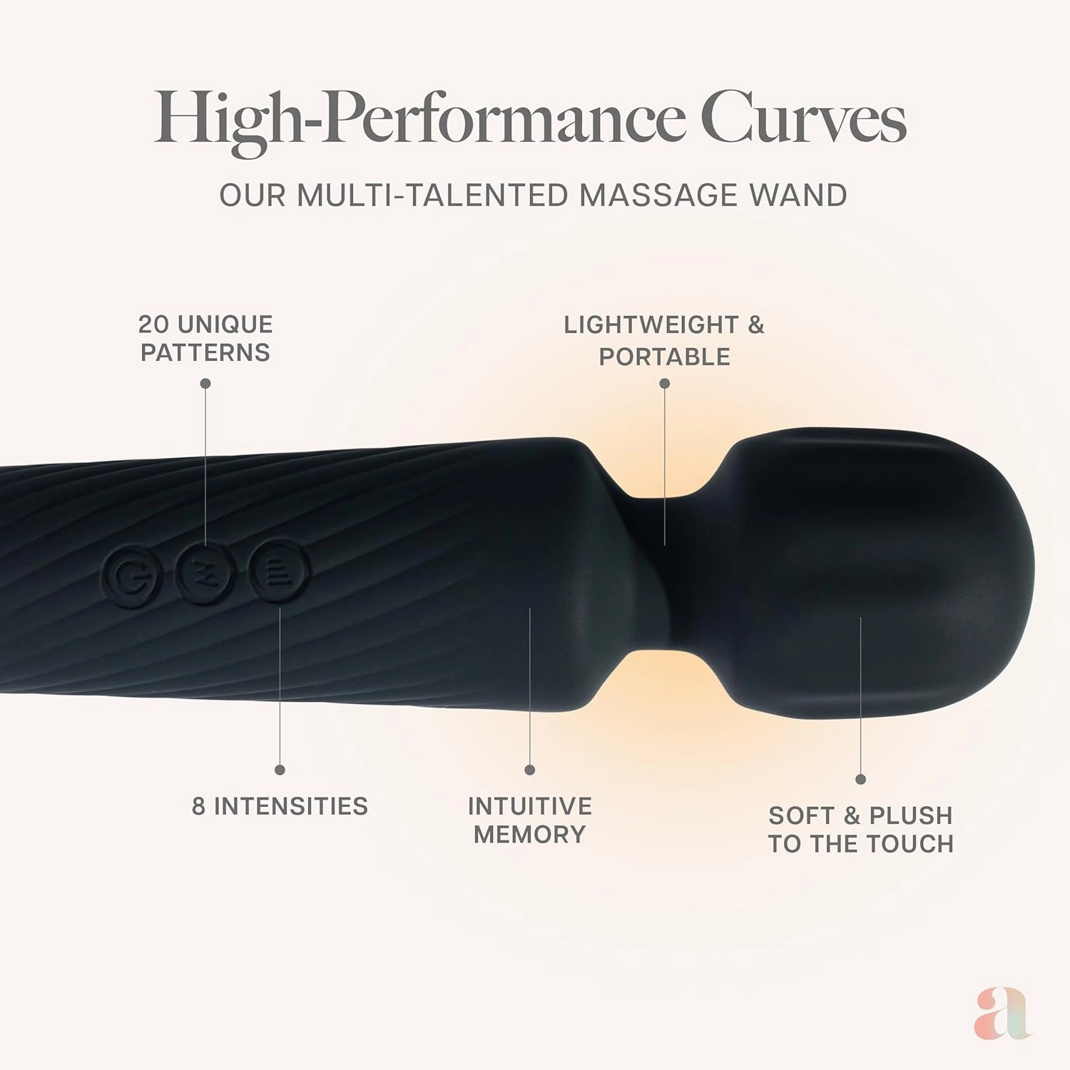 Ava Vibrator Wand Sex Toys [ Clit Stimulator ] Vibrators for Woman Adult Toy | Gifts for Women | 20 Patterns & 8 Speeds of Pleasure | Quiet & Small -Standard - Black