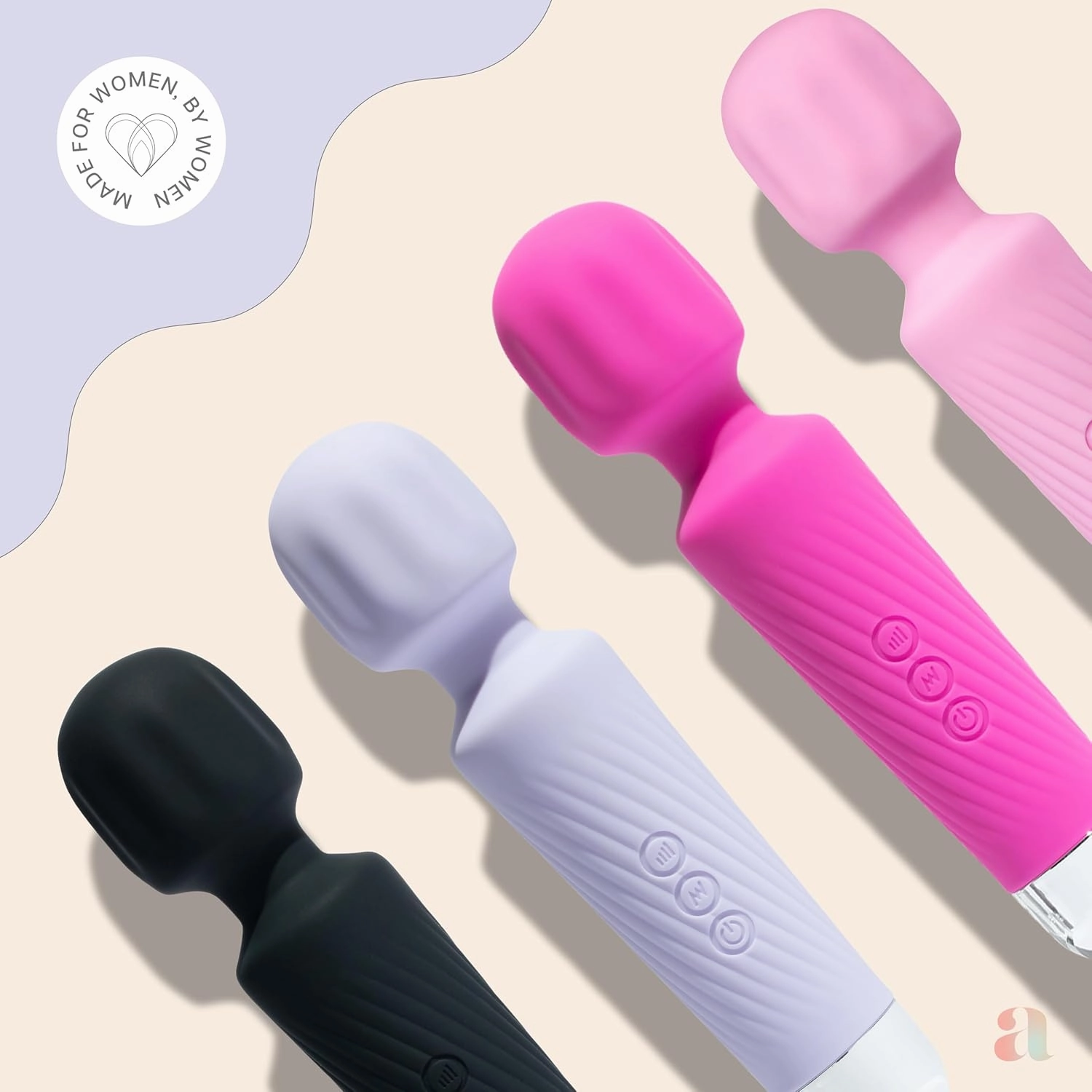 Ava Vibrator Wand Sex Toys [ Clit Stimulator ] Vibrators for Woman Adult Toy | Gifts for Women | 20 Patterns & 8 Speeds of Pleasure | Quiet & Small -Standard - Black