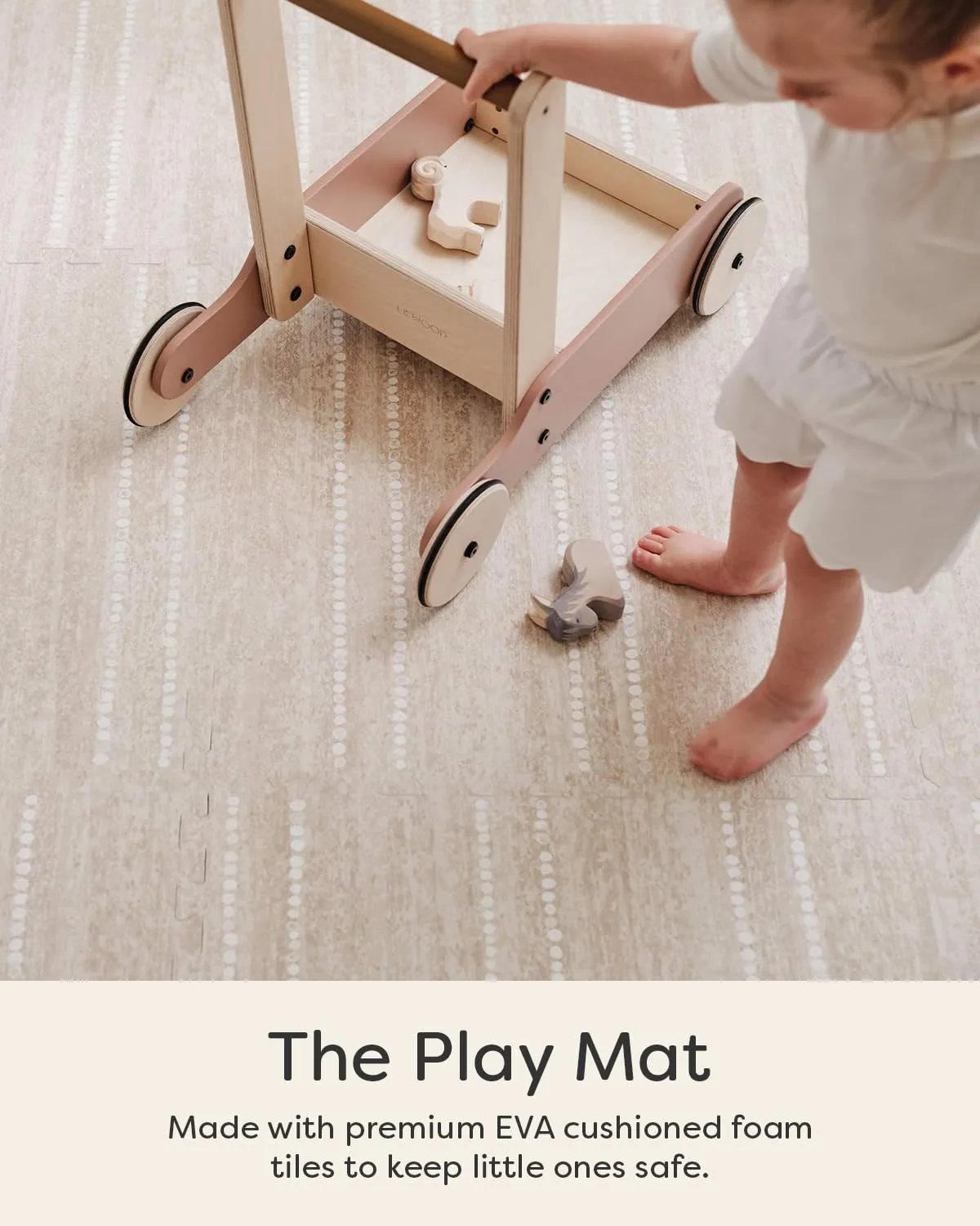 Baby Play Mat – 4x8 Toast Aspen – Set of 8 Tiles – Cushioned EVA Foam Play Mat for Floor, Soft Interlocking Baby Crawling Mats for Hard Floors