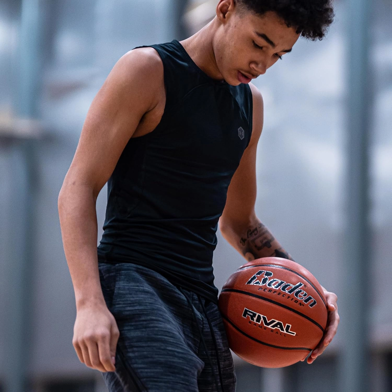 Baden Rival Basketball High-Performance Indoor Ball Durable Composite Cover Official Size 6 & 7