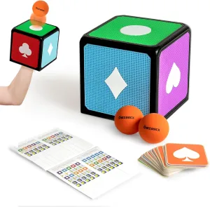 Ball Bouncing Skill Game for Teenagers and Adults,Teen boy Gifts,1 Cube,2 Balls,Coolest Gifts for Boys Girls Age 12 Year Old (Red Green Yellow Blue Purple)
