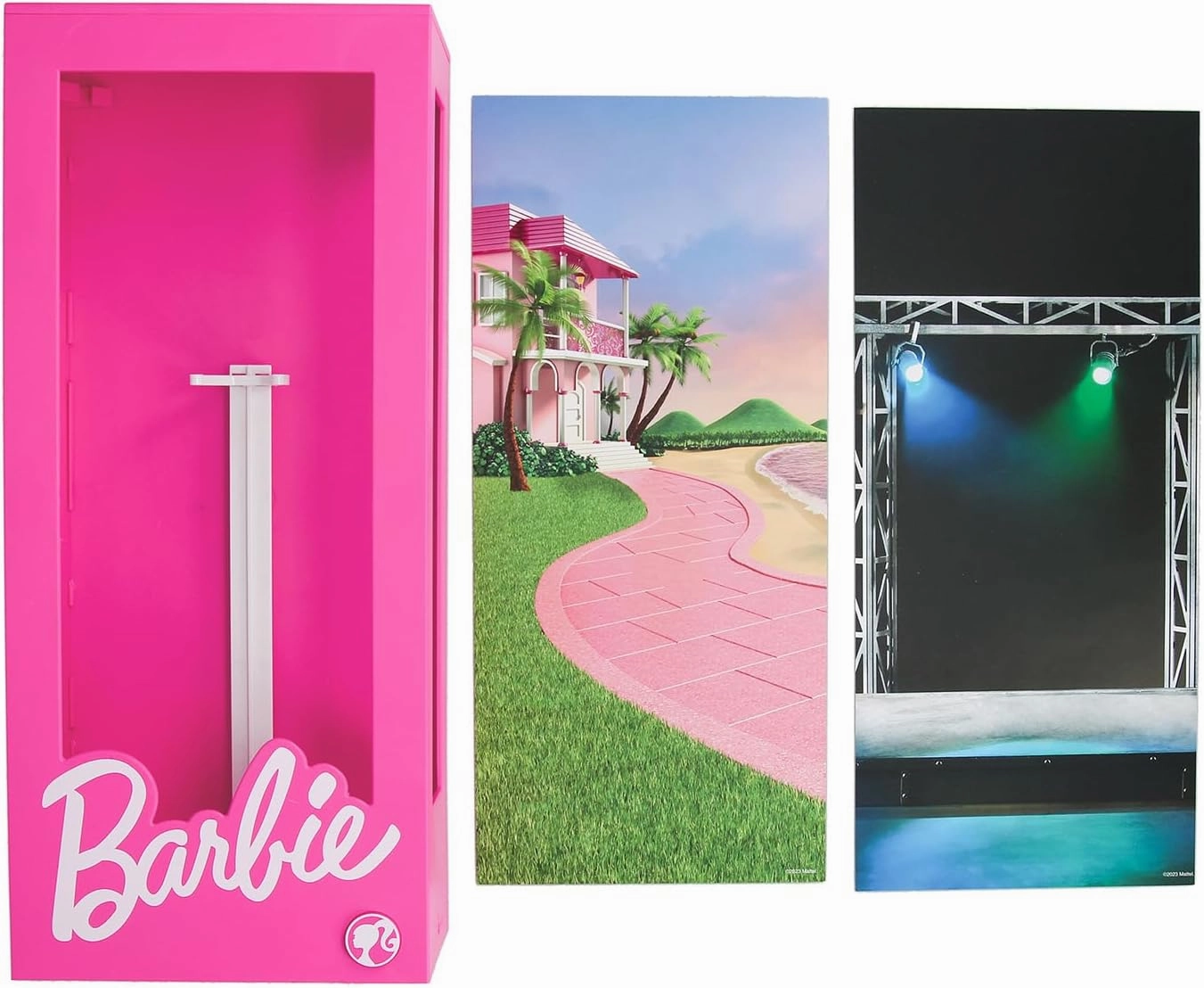Barbie Doll Light Up Display Case Storage Box, 13" Tall, Collectible Doll Holder and Container