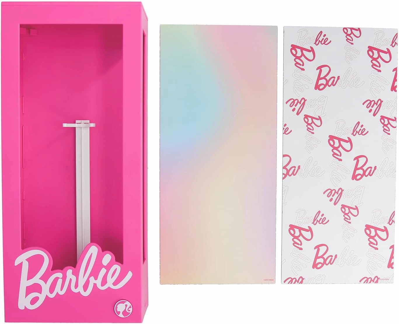 Barbie Doll Light Up Display Case Storage Box, 13" Tall, Collectible Doll Holder and Container