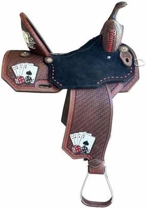 Barrel Racing Western Horse Saddle Wooden Tree Handmade Premium Leather Comfort Horse Trail Equestrian Tooled Carved Horse Riding Saddle Size: 10"-18 inches Seat Available, AF01