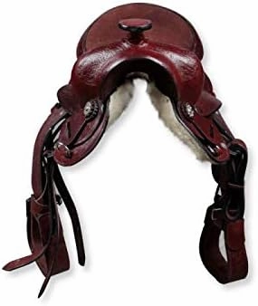 Barrel Racing Western Leather Horse Saddle Handmade Premium Horseback Comfort Riding Trail Equestrian Tooled Carved Horse Sdadles for Horse Riding Size: 10"-18" inches Seat, MOB16