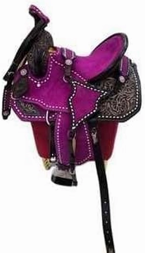 Barrel Racing Western Wooden Tree Horse Saddles Handmade Premium Leather Comfort Horses Trail Equestrian Tooled Carved Horse Saddle Riding Size: 10-18 inches Seat, KT03