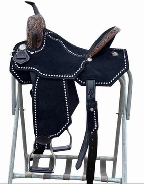 Barrel Racing Western Wooden Tree Horse Saddles Handmade Premium Leather Comfort Horses Trail Equestrian Tooled Carved Horse Saddle Riding Size: 10-18 inches Seat, KT06