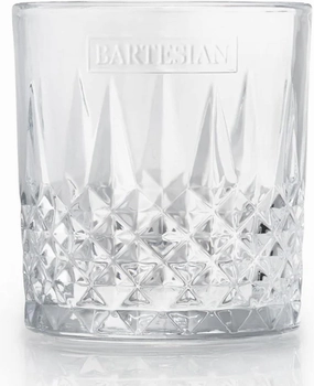 Bartesian Diamond Etched Lowball Glasses - 10.5 Oz Short Low Ball Glass Set for Cocktails & Mocktails - Classy Home Bar Glassware for Bourbon, Whiskey Sour, Old Fashioned, Mint Julep - Set of 2