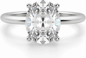 Basket Set Classic Engagement Ring, Oval Cut 3.00CT, VVS1 Clarity, Colorless Moissanite Ring, 925 Sterling Silver Ring, Promise Ring, Wedding Ring, Perfact for Gift Or As You Want