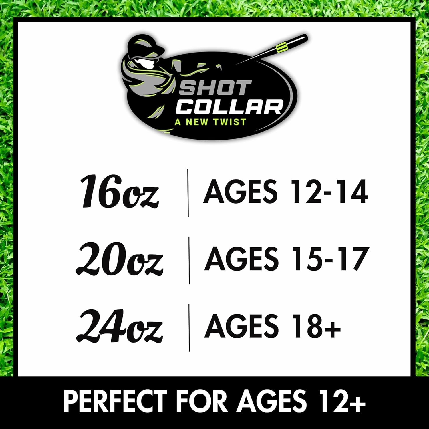 Bat Weight 16 to 24 oz | Easy On/Easy Off (Twist or Tap Off) Baseball Bat Weight | Customize Colors to Match Equipment or Team (16, 20, 24 Ounces) – White