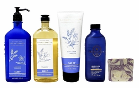 Bath & Body Works Aromatherapy Sleep Lavender & Vanilla - Deluxe Gift Set - Body Lotion, Body Wash, Body Cream, Body & Massage Oil with a Lavender Dreams Bar Soap