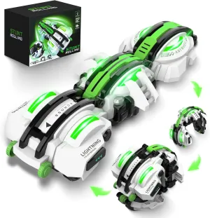 BAZADER RC Car with LED Lights - Remote Control Car Snakes 360° Roll Toy, Birthday for Kids Age 7 8 9 10 11  Year Old, 2 Batteries 60 min, Indoor/Outdoor Toy for 6-12 yr Teen Boys