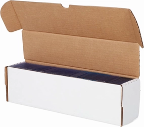 BCW 14-Inch Toploader Storage Box - 5 Pack | Holds 210 Toploaders | Durable Cardboard Organizer for Sports & Trading Cards