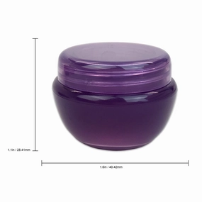 Beauticom® 10G/10ML (72 Pieces, Dark Purple) Frosted Container Jars with Inner Liner for Scrubs, Oils, Salves, Creams, Lotions, Makeup Cosmetics, Nail Accessories, Beauty Aids - BPA Free