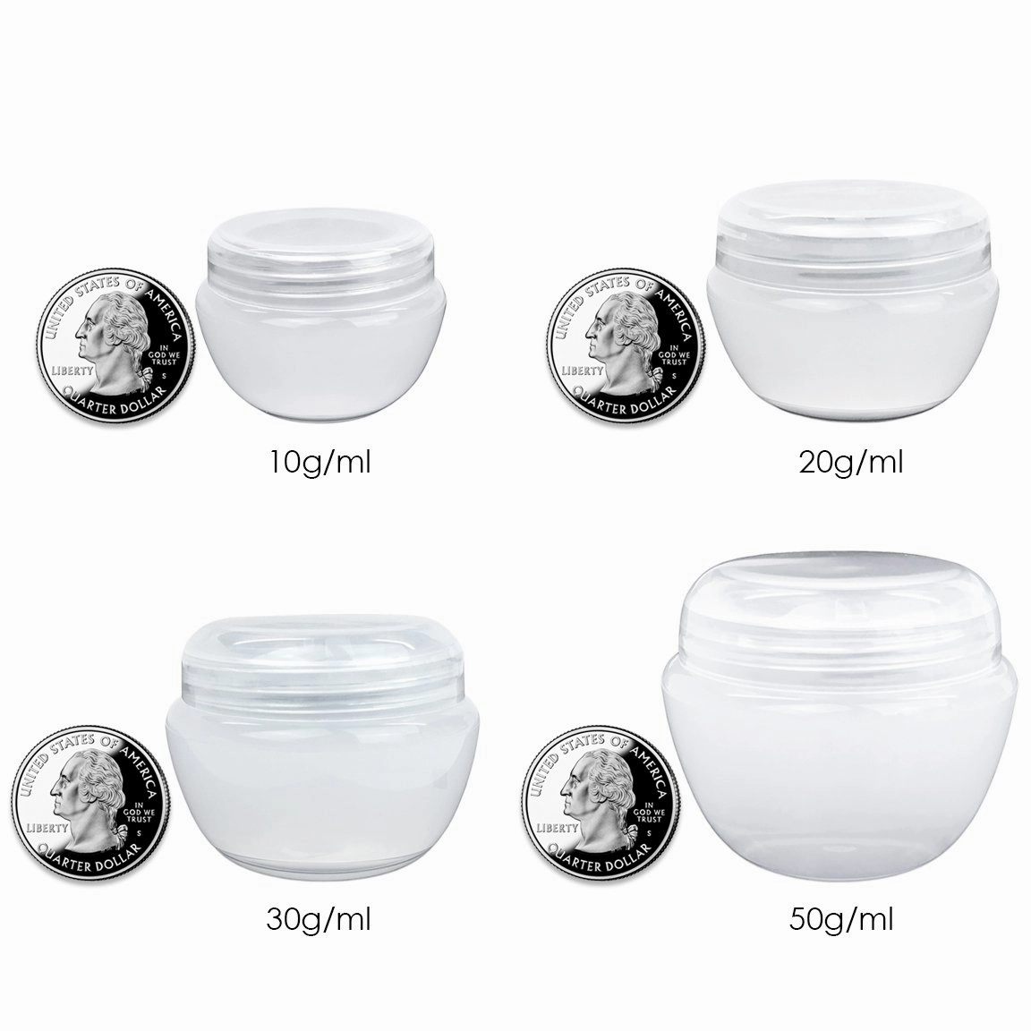 Beauticom® 10G/10ML (72 Pieces, Dark Purple) Frosted Container Jars with Inner Liner for Scrubs, Oils, Salves, Creams, Lotions, Makeup Cosmetics, Nail Accessories, Beauty Aids - BPA Free