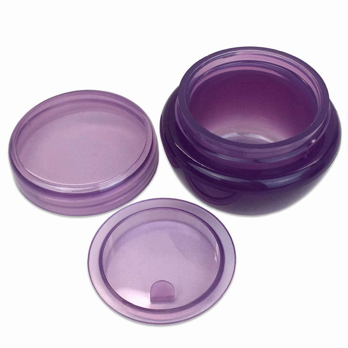 Beauticom® 10G/10ML (72 Pieces, Dark Purple) Frosted Container Jars with Inner Liner for Scrubs, Oils, Salves, Creams, Lotions, Makeup Cosmetics, Nail Accessories, Beauty Aids - BPA Free