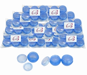 Beauticom® 10G/10ML Frosted Container Jars with Inner Liner for Scrubs, Oils, Salves, Creams, Lotions, Makeup Cosmetics, Nail Accessories, Beauty Aids - BPA Free (72 Pieces, Blue)