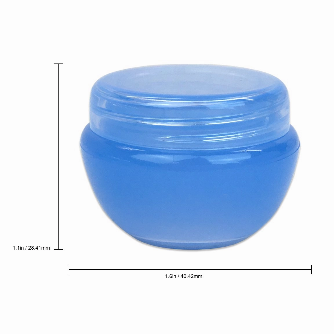 Beauticom® 10G/10ML Frosted Container Jars with Inner Liner for Scrubs, Oils, Salves, Creams, Lotions, Makeup Cosmetics, Nail Accessories, Beauty Aids - BPA Free (72 Pieces, Blue)