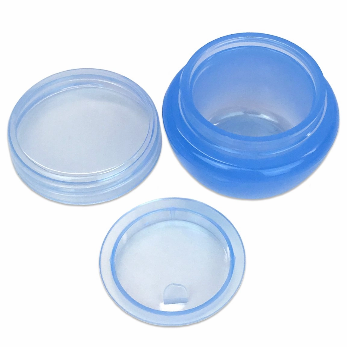 Beauticom® 10G/10ML Frosted Container Jars with Inner Liner for Scrubs, Oils, Salves, Creams, Lotions, Makeup Cosmetics, Nail Accessories, Beauty Aids - BPA Free (72 Pieces, Blue)