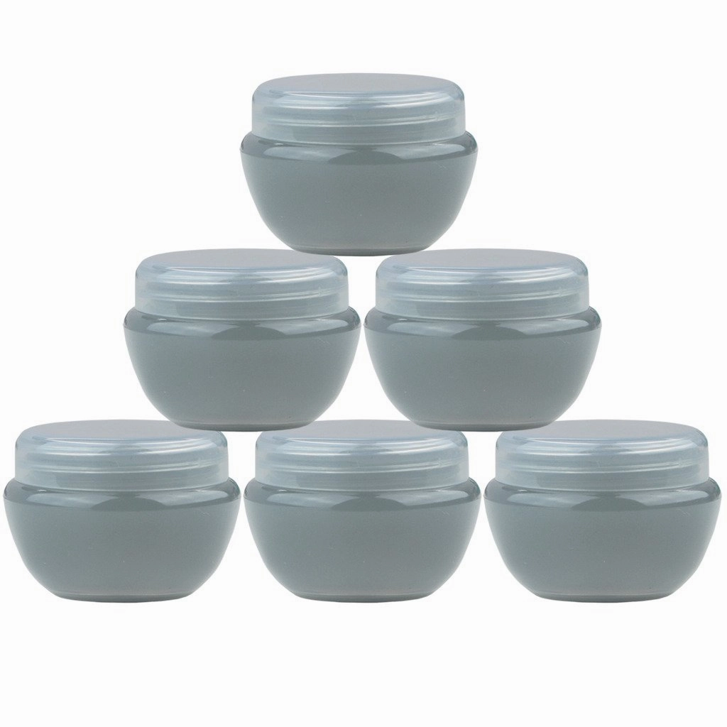 Beauticom 10G/10ML Frosted Container Jars with Inner Liner for Scrubs, Oils, Salves, Creams, Lotions, Makeup Cosmetics, Nail Accessories, Beauty Aids - BPA Free (72 Pieces, Gray)