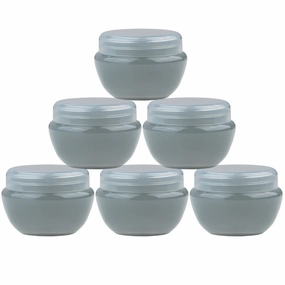 Beauticom 10G/10ML Frosted Container Jars with Inner Liner for Scrubs, Oils, Salves, Creams, Lotions, Makeup Cosmetics, Nail Accessories, Beauty Aids - BPA Free (72 Pieces, Gray)