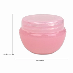 Beauticom® 10G/10ML Frosted Container Jars with Inner Liner for Scrubs, Oils, Salves, Creams, Lotions, Makeup Cosmetics, Nail Accessories, Beauty Aids - BPA Free (72 Pieces, Pink)