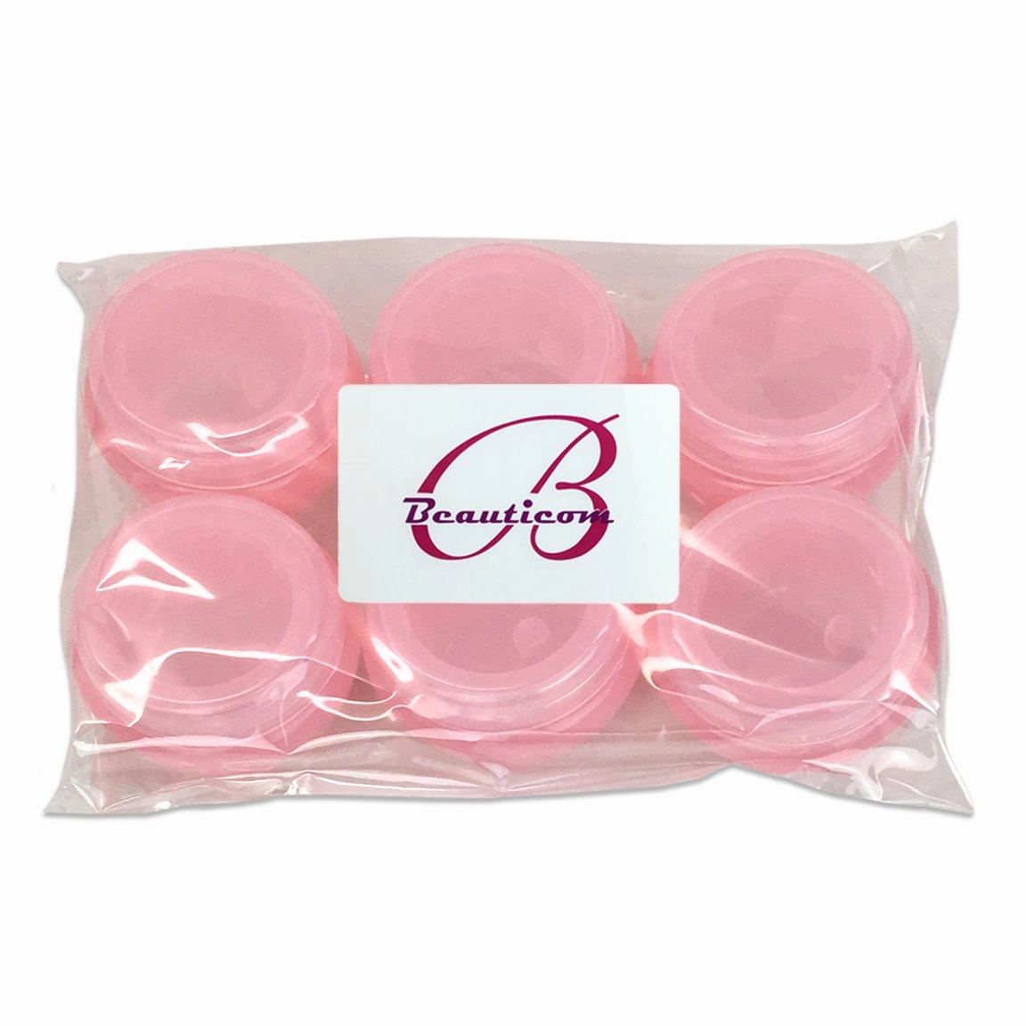 Beauticom® 10G/10ML Frosted Container Jars with Inner Liner for Scrubs, Oils, Salves, Creams, Lotions, Makeup Cosmetics, Nail Accessories, Beauty Aids - BPA Free (72 Pieces, Pink)