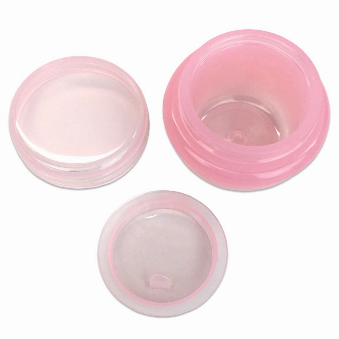 Beauticom® 10G/10ML Frosted Container Jars with Inner Liner for Scrubs, Oils, Salves, Creams, Lotions, Makeup Cosmetics, Nail Accessories, Beauty Aids - BPA Free (72 Pieces, Pink)