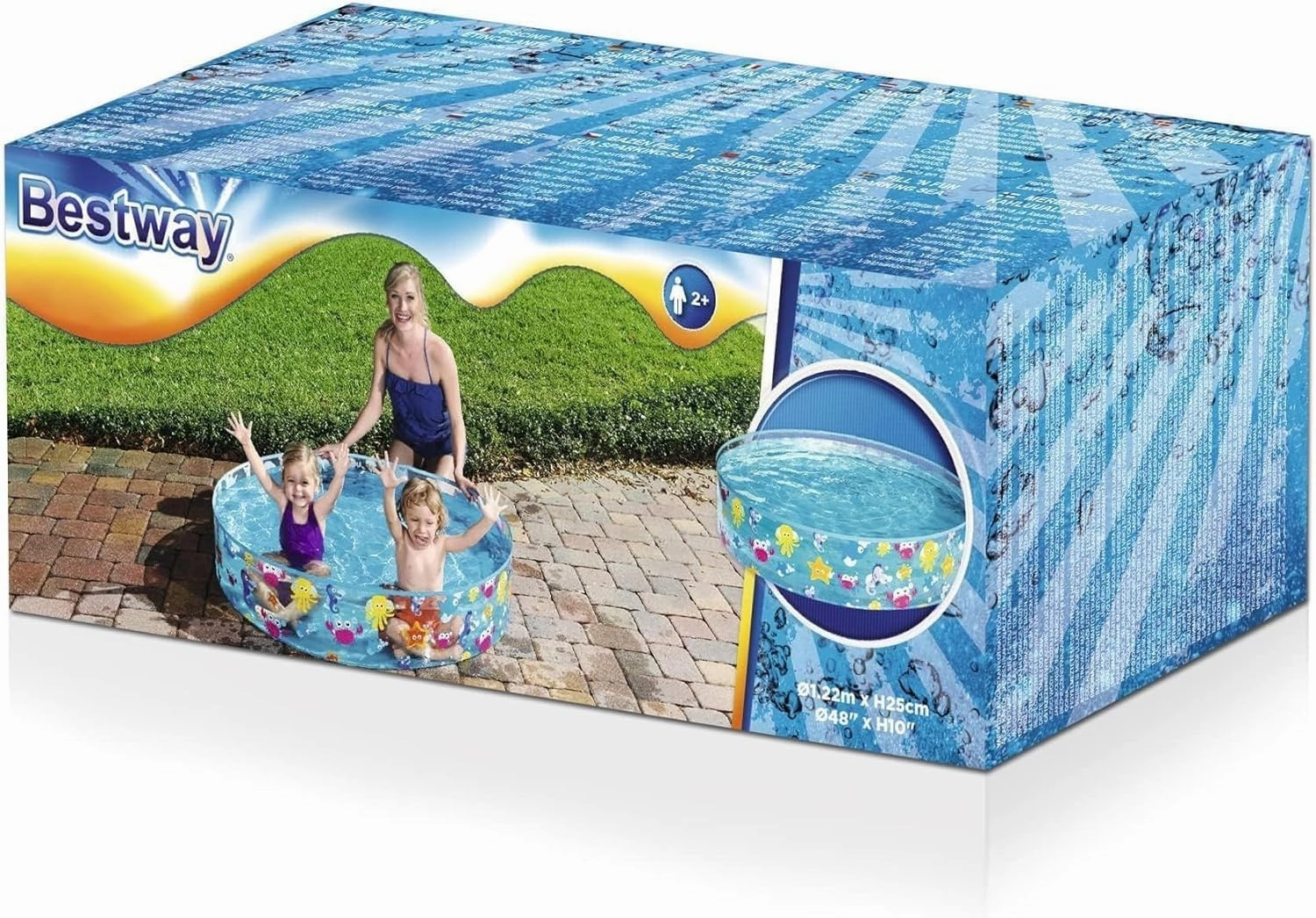 Bestway Fill-N-Fun Paddling Pool - 48 x 10 Inches, Blue, BW55028