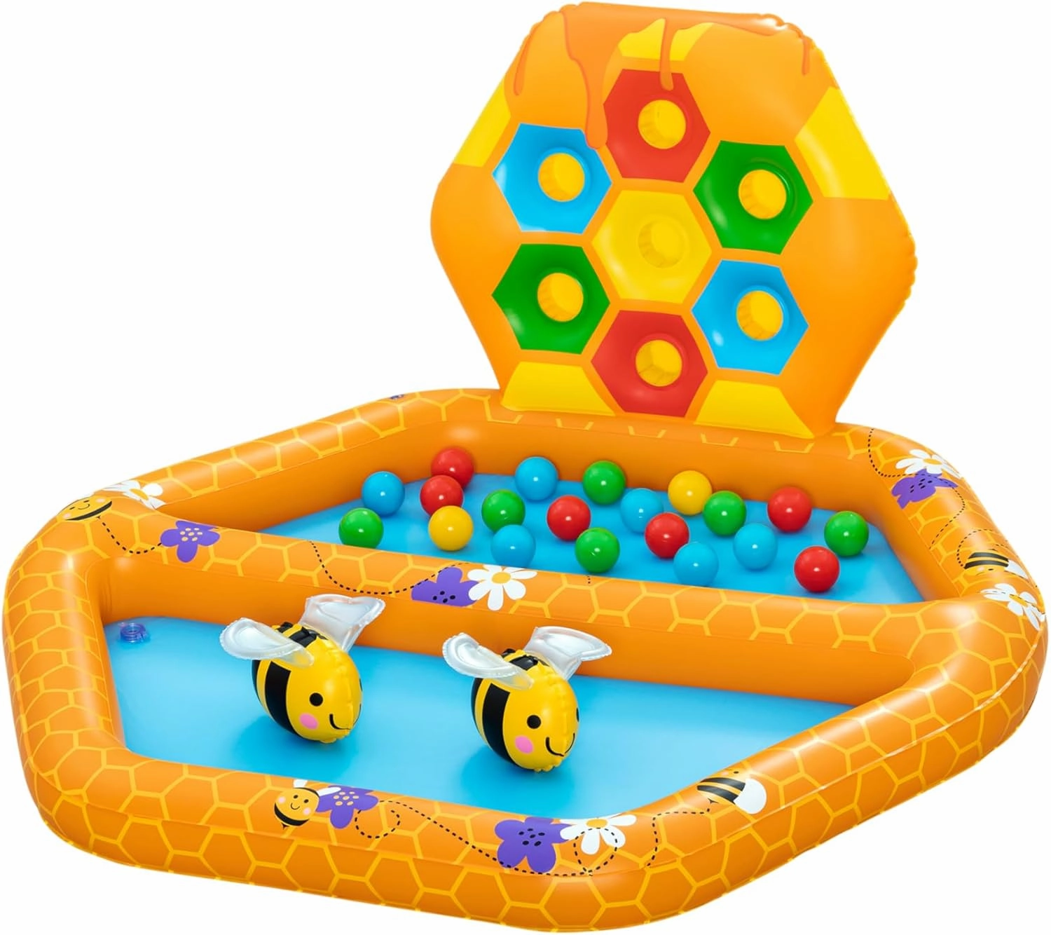 Bestway Lil' Beehive Paddling Pool & Ball Pit, 127 x 119 x 61 cm