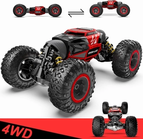 BEZGAR TD141 RC Cars - 1:14 Scale Remote Control Car, 4WD Transform 15 KMH All Terrains Crawler RC Stunt Car with Rechargeable Battery, Cool Birthday Gifts for Boys Age 6 7 8 9 10 11 12 Years Old