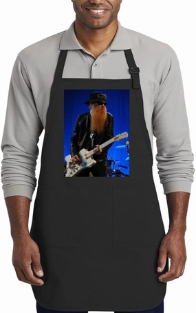Billy Gibbons - Kitchen Cooking Cotton Apron SRS #G343300, Black