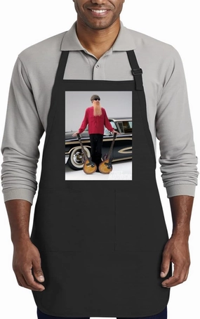 Billy Gibbons - Kitchen Cooking Cotton Apron SRS #G343304, Black