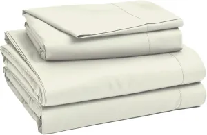 Birch & Moon 100% Certified Egyptian Cotton Sheets - 1200 Thread Count Egyptian Cotton Sheets Queen Size Bed Set Deep Pockets, 4PC Queen Sheet Set Luxury Bed Sheets Fits up to 18' Mattress