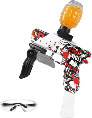 BIU BLASTER Electric Gel Ball Blaster Full Auto Splatter Ball Blaster Durable Graffiti Design Highly Assembled Blasters 7.4V Rechargeable Battery Outdoor for Age 14  Years