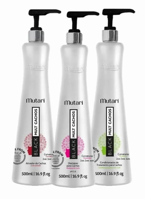 Black Mult Cachos Free From Curl Treatment Kit | Shampoo   Conditioner   Curl Activator