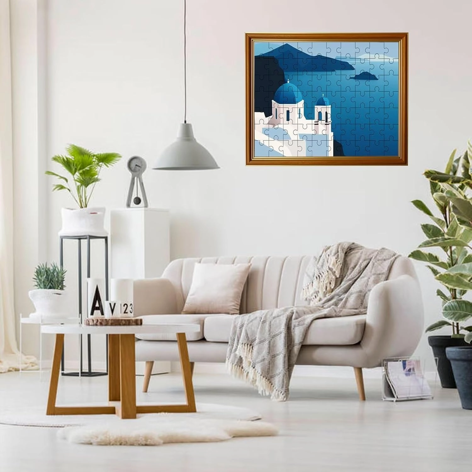 Blue Fish Wooden Puzzle 1000 Piece Puzzles for Adults Artwork Jigsaw Puzzle Family Game Puzzle