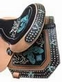 BNB International Western Barrel Racing Horse Saddles Trail Equestrian Pony & Adult Classic Quality Premium Leather for Horse Riding Size:10-18 inches Seat Available BRL303