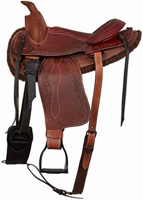 BNB International Western Barrel Racing Horse Saddles Trail Equestrian Pony & Adult Classic Quality Premium Leather for Horse Riding Size:10-18 inches Seat Available BRL306