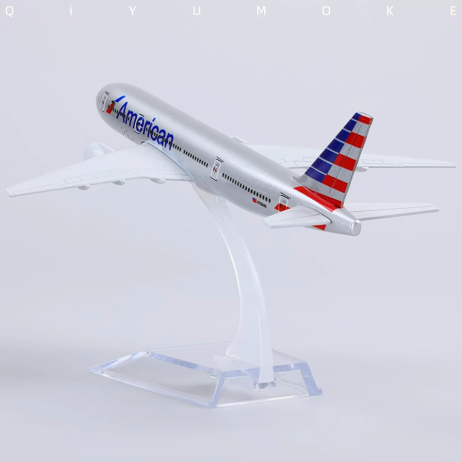 Boeing 777 AA Airlines 1/400 Diecast Metal Airplane Model with Stand -Airlines Alloy Model Plane (6 inches Long) Display Collectible Model Kit for Aviation Enthusiast Gift