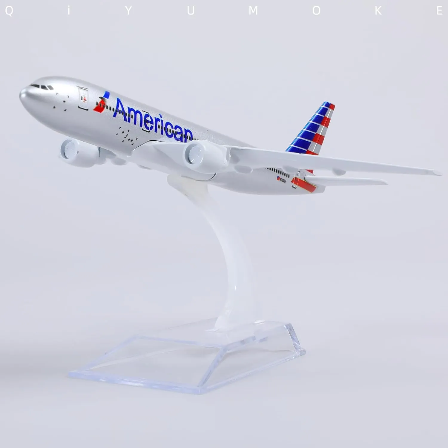 Boeing 777 AA Airlines 1/400 Diecast Metal Airplane Model with Stand -Airlines Alloy Model Plane (6 inches Long) Display Collectible Model Kit for Aviation Enthusiast Gift