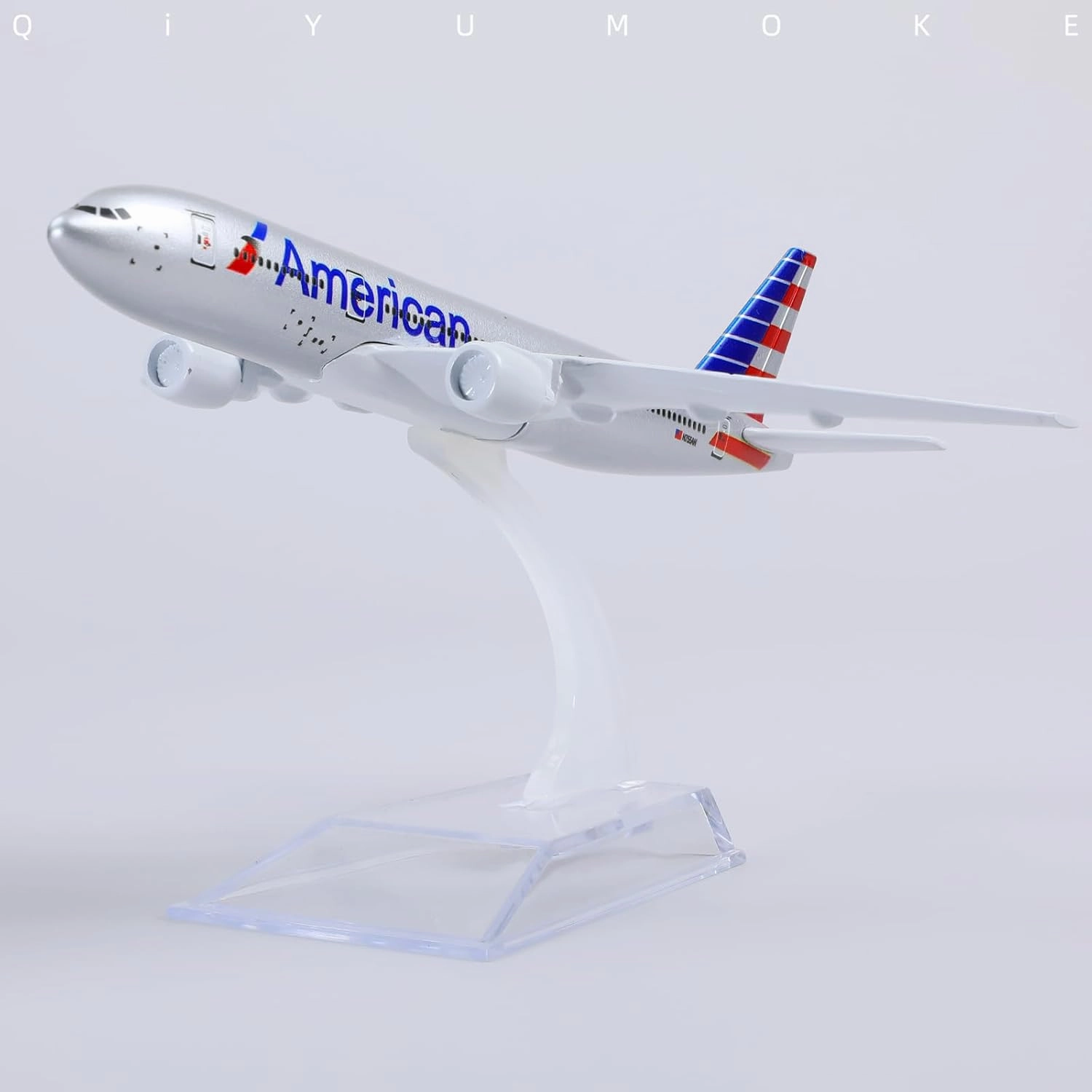 Boeing 777 AA Airlines 1/400 Diecast Metal Airplane Model with Stand -Airlines Alloy Model Plane (6 inches Long) Display Collectible Model Kit for Aviation Enthusiast Gift