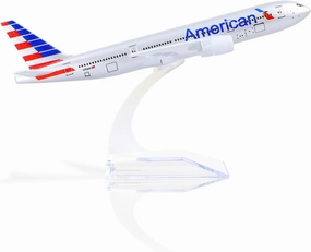 Boeing 777 AA Airlines 1/400 Diecast Metal Airplane Model with Stand -Airlines Alloy Model Plane (6 inches Long) Display Collectible Model Kit for Aviation Enthusiast Gift
