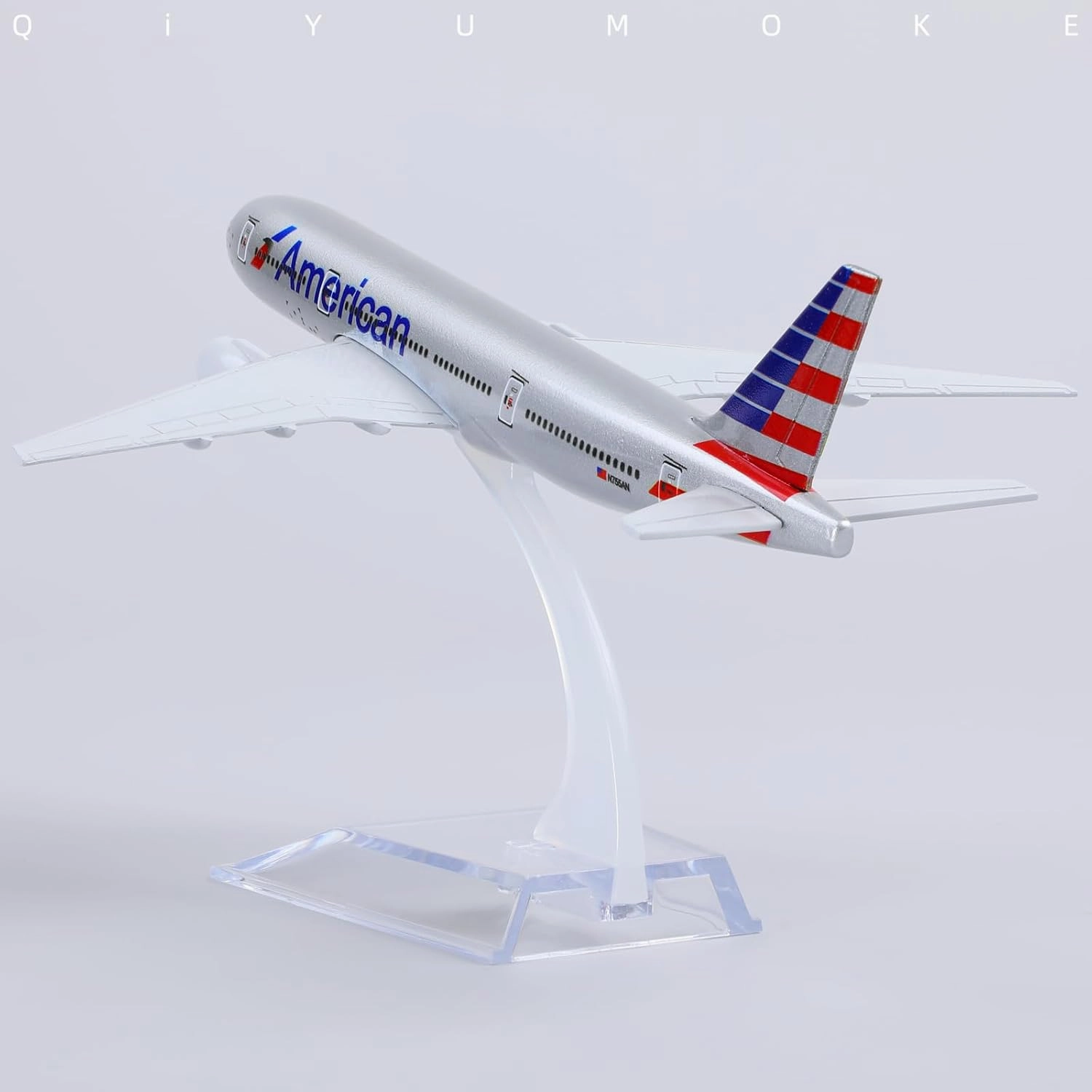 Boeing 777 AA Airlines 1/400 Diecast Metal Airplane Model with Stand -Airlines Alloy Model Plane (6 inches Long) Display Collectible Model Kit for Aviation Enthusiast Gift